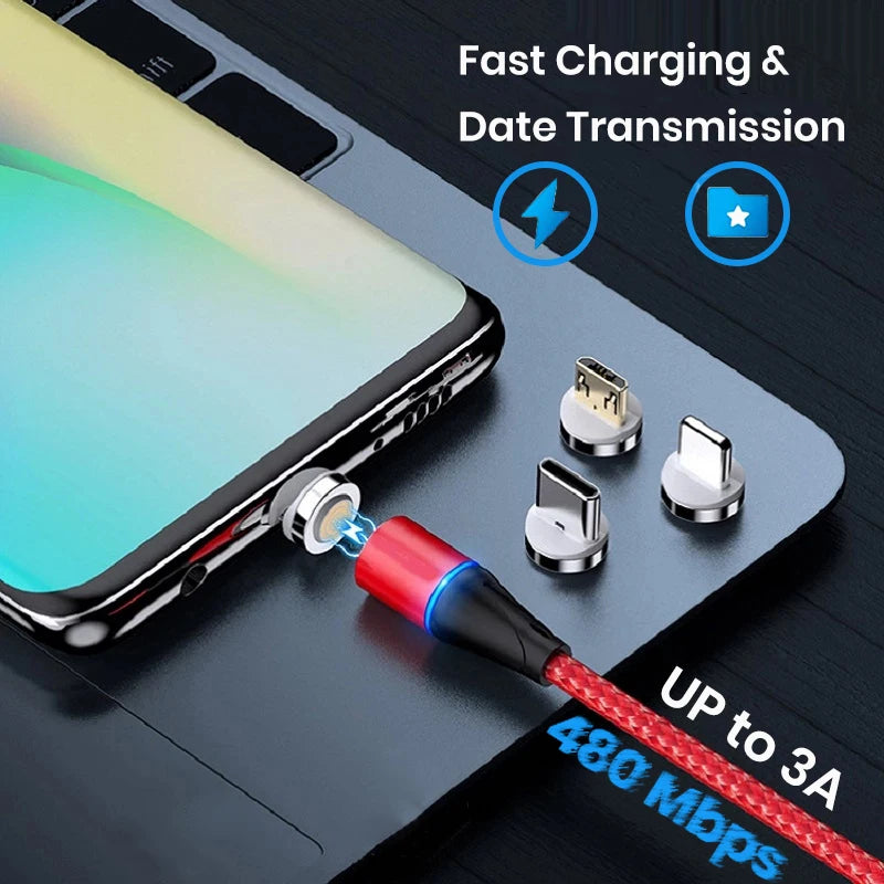 3-in-1 Magnetic Charging Cable – Universal Fast Charging Made Easy