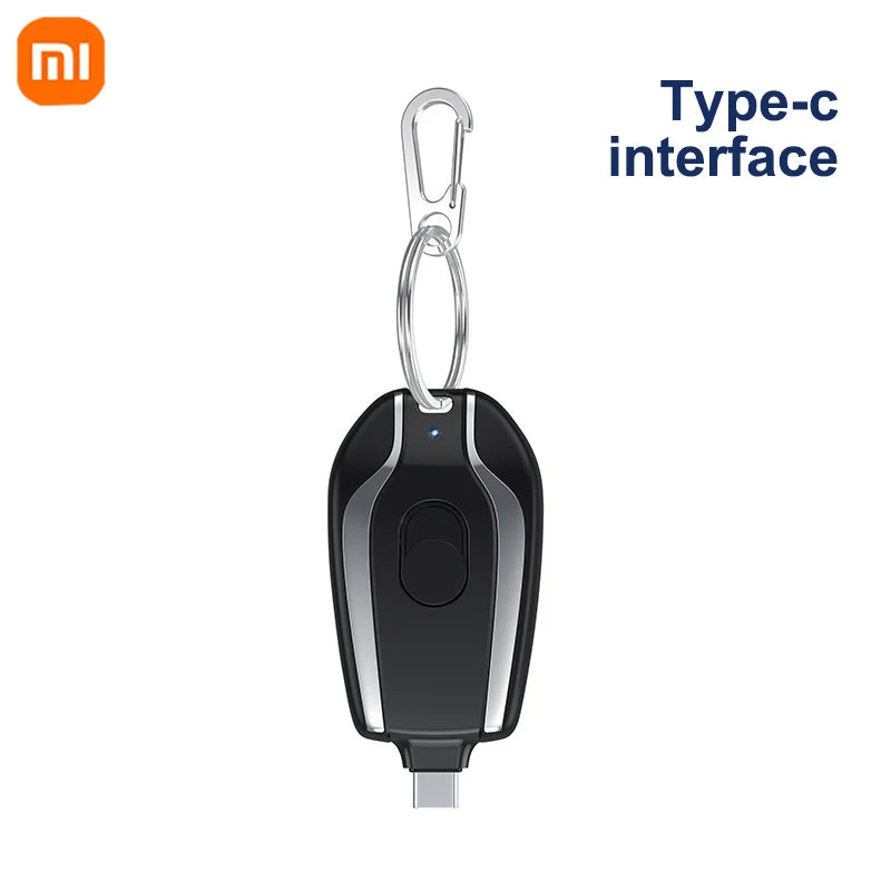 Xiaomi 1500mAH Mini Keychain Power Bank Emergency supply Portable Charger Compatibility For IPhone Samsung Small Size 2025 New