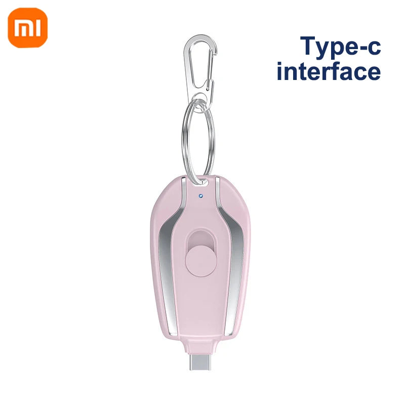Xiaomi 1500mAH Mini Keychain Power Bank Emergency supply Portable Charger Compatibility For IPhone Samsung Small Size 2025 New
