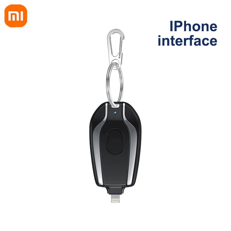 Xiaomi 1500mAH Mini Keychain Power Bank Emergency supply Portable Charger Compatibility For IPhone Samsung Small Size 2025 New