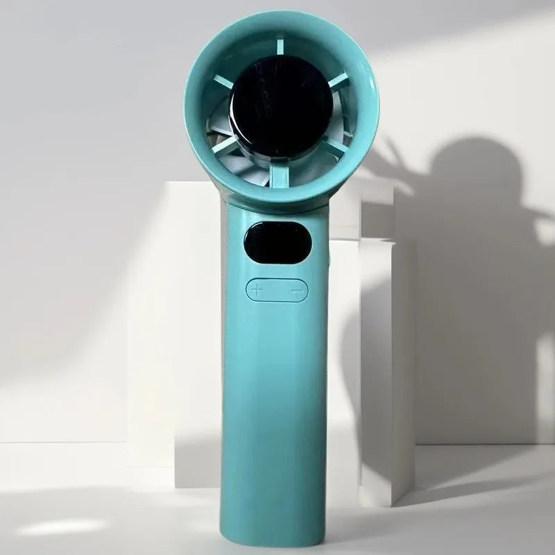 Portable Hand Fan , 120 Wind Speeds, Mini Bladeless Handheld Fan, USB Rechargeable Personal Highspeed Fans, Electric Eyelash Fan