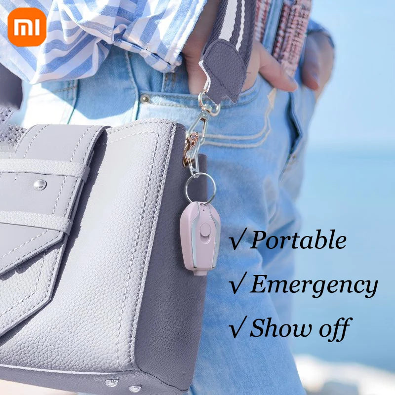 Xiaomi 1500mAH Mini Keychain Power Bank Emergency supply Portable Charger Compatibility For IPhone Samsung Small Size 2025 New