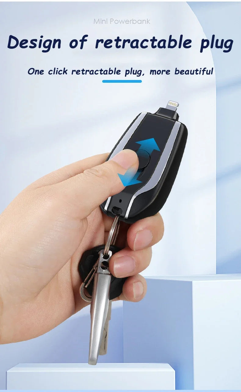 Xiaomi 1500mAH Mini Keychain Power Bank Emergency supply Portable Charger Compatibility For IPhone Samsung Small Size 2025 New