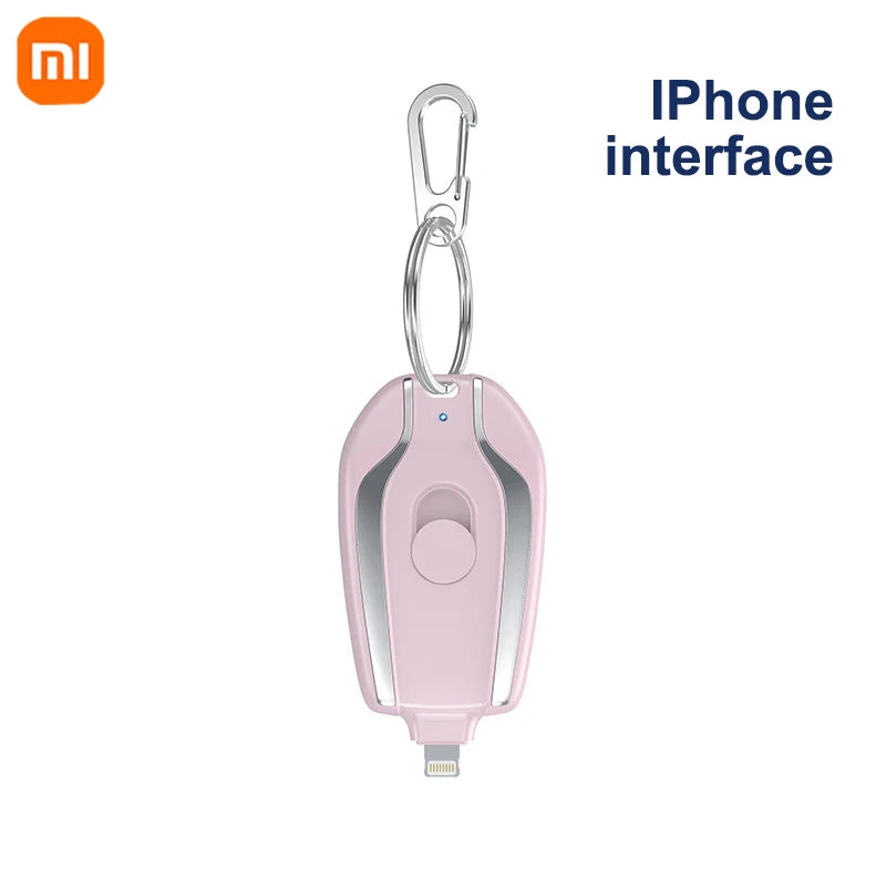 Xiaomi 1500mAH Mini Keychain Power Bank Emergency supply Portable Charger Compatibility For IPhone Samsung Small Size 2025 New