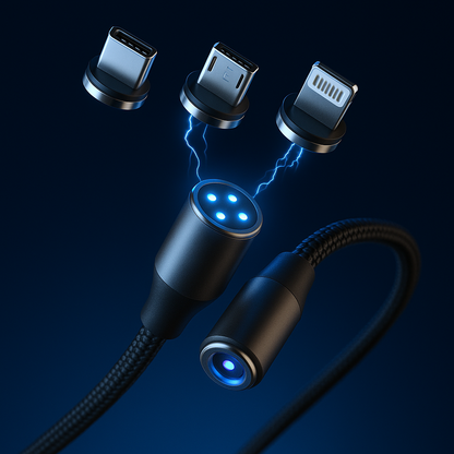 3-in-1 Magnetic Charging Cable – Universal Fast Charging Made Easy