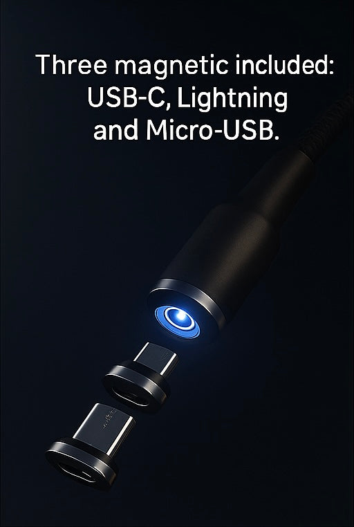 3-in-1 Magnetic Charging Cable – Universal Fast Charging Made Easy