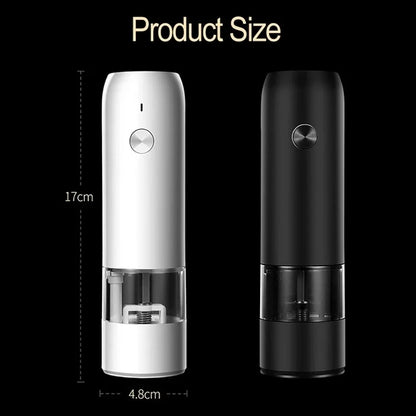 Auto Gravity Spice Grinder|DUAL CHAMBER 30s Switch|IPX6 Waterproof Body|USB-C Fast Charging for Camping|Gift Box Chef's Favorite