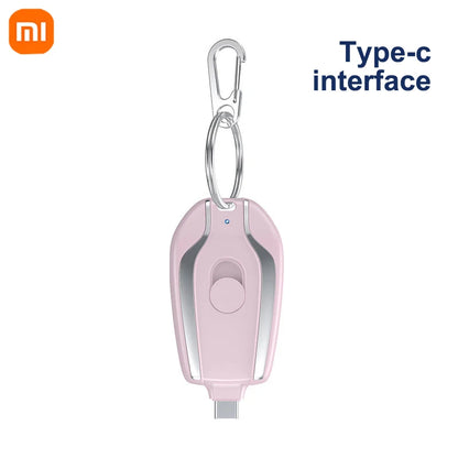 Xiaomi 1500mAH Mini Keychain Power Bank Emergency supply Portable Charger Compatibility For IPhone Samsung Small Size 2025 New