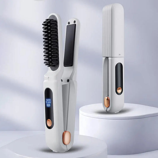 Cordless Heated Straightening Brush – Performance & Elegance