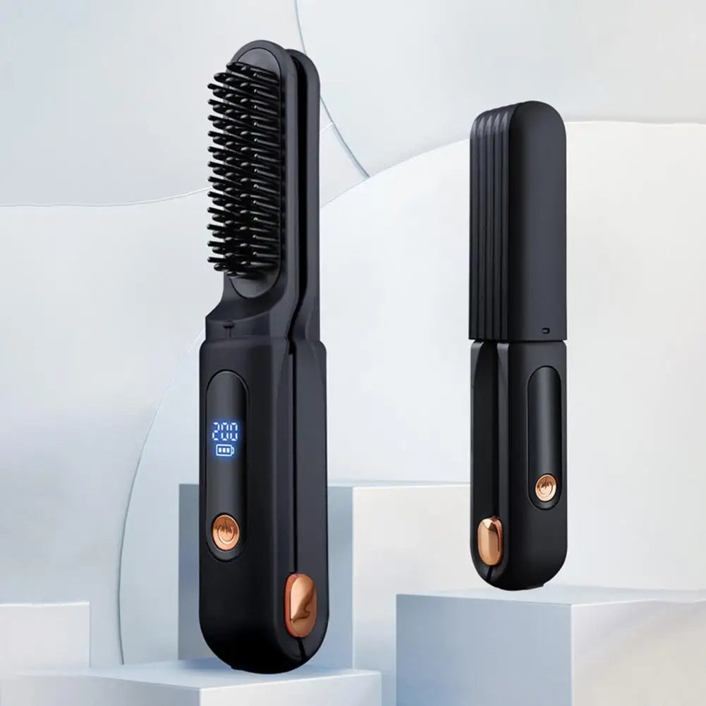 Cordless Heated Straightening Brush – Performance & Elegance